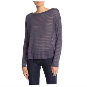 Shadow striped blouse (semi sheer)